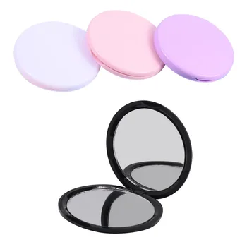 Miroir de maquillage à main Double face, Mini miroir de maquillage rond pliable de poche Portable pour voyage, outil cosmétique de beauté 1
