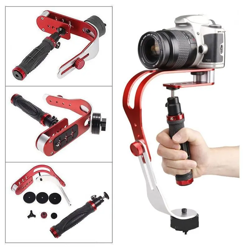 FEDI-디지털 카메라 안정기 합금 알루미늄 미니 핸드헬드 비디오 스테디캠 모바일 DSLR 5DII 모션 DV 스테디캠 (고프로용)