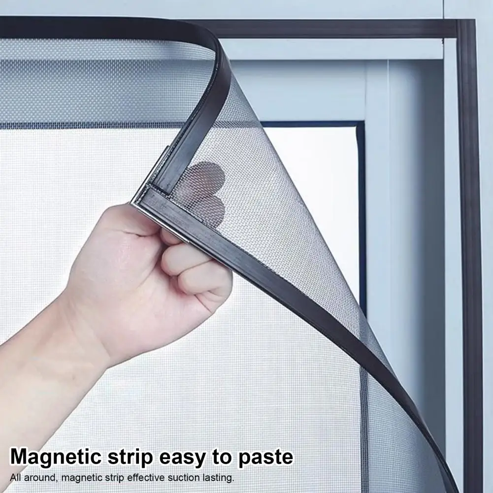 Secure Fit Window Screen Magnetic Anti-mosquito Screen with Strong Adhesion Adjustable Mesh Window for Insect Prevention 3