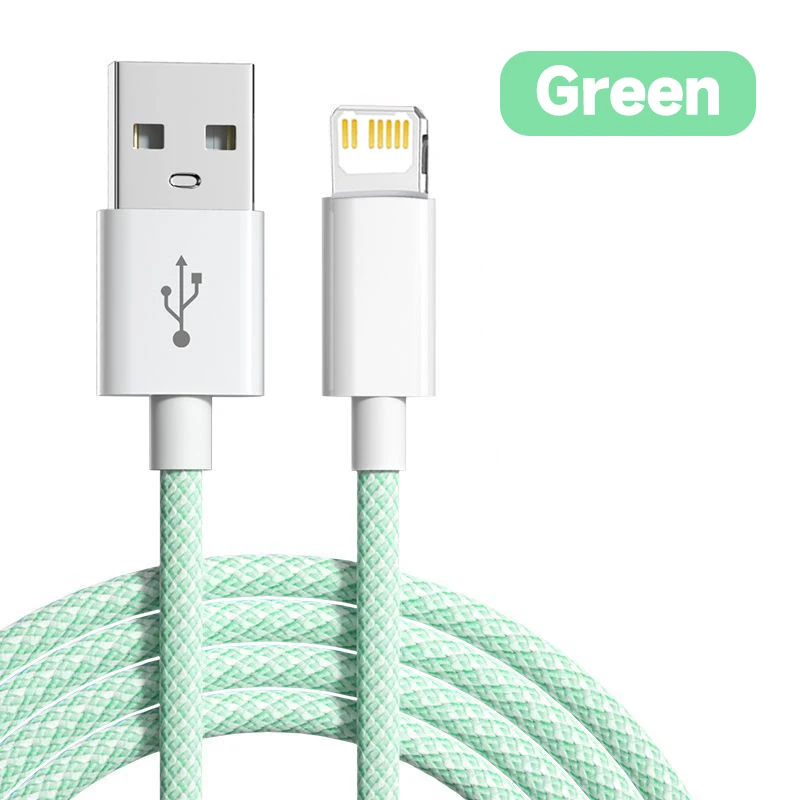 

USB Lightning Charger Cable For Apple iPhone 14 13 12 11 Pro Max mini X XS XR 8 7 6 Plus SE 2020 20W PD Fast Charging Weave Wire