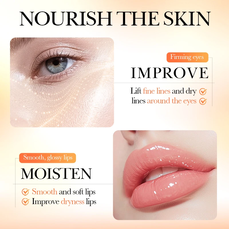 5pcs SADOER Crystal Collagen Lip Patches Eye Mask Skin Care Sets Moisturizing Anti Wrinkles Anti Dark Circles Skin Care Kit