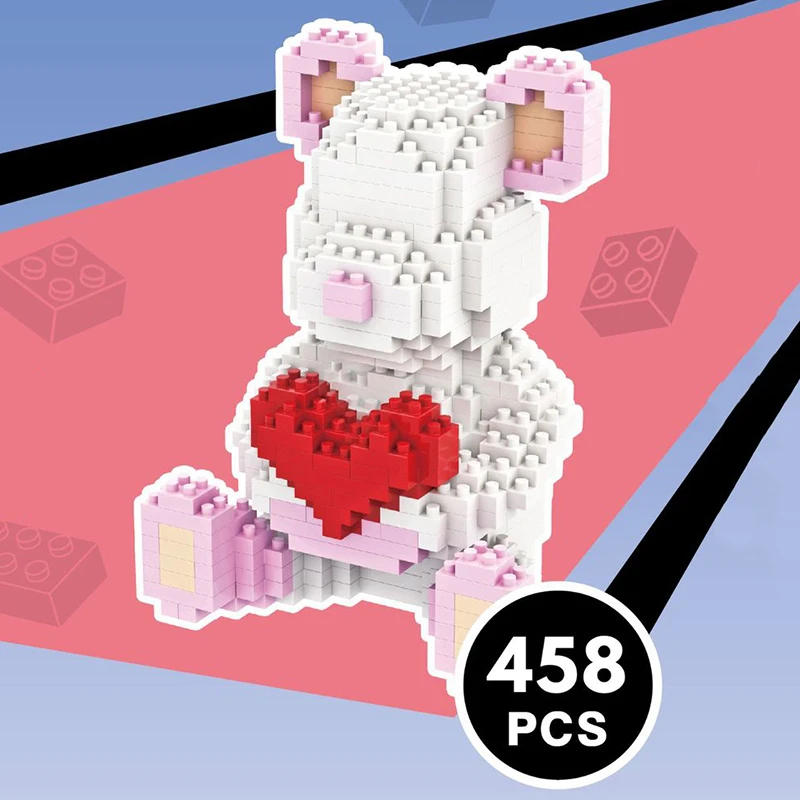 HXZ 3504 Heart Bear Love Wedding 