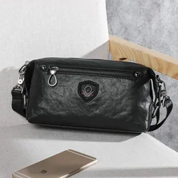 SENOFAN 2024 Shoulder Bag Men Pillow Clutch Genuine Cowhide Crossbody Messenger Bags For Man Large Capacity Ipad Hand Bag Male