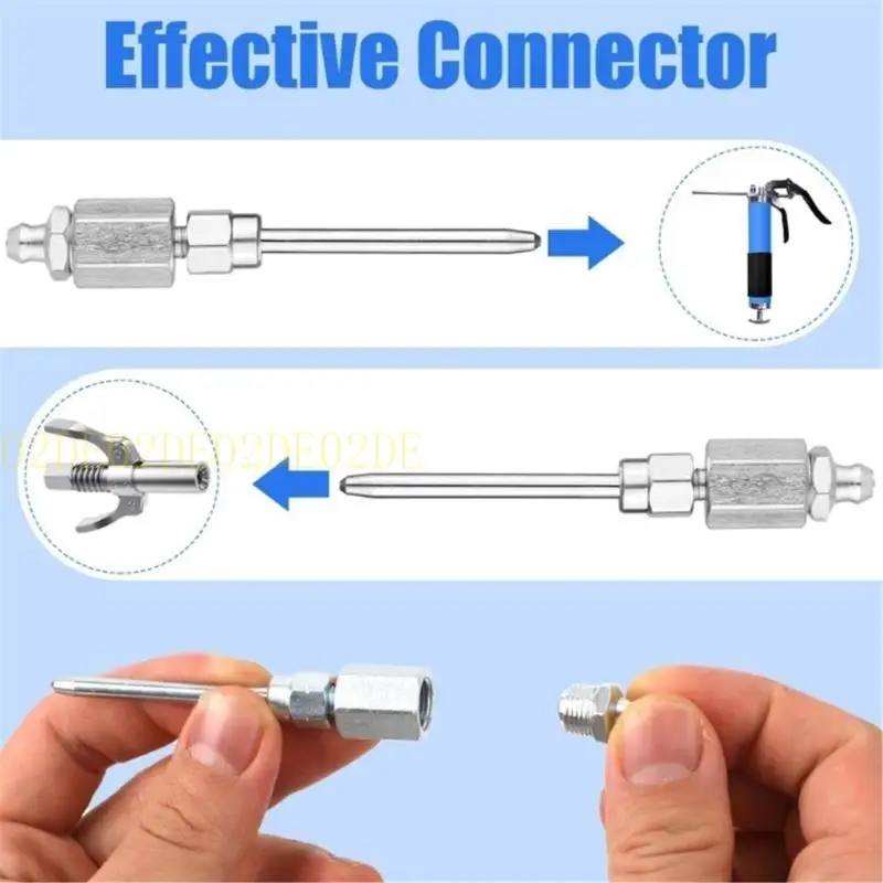 02DE Grease Guns Adapter Fittings Quick Connection Coupler for Efficient Lubrication