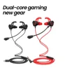 E-Sports Gaming Headset Hifi Stereo Wired headphones 3.5mm Jack/Type-C In-Ear dual Mic Gaming Earphone Wired Earbud For Xiaomi 1