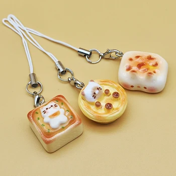 Cute Cat Bread Phone Charms 1