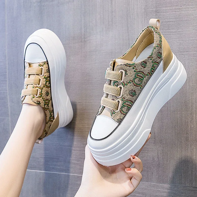 Ladies Footwear Athletic High on Platform Women's Sneakers Shoes Korean Sports Vulcanized Shoe New Arrival 2024 Daily Routine In 5
