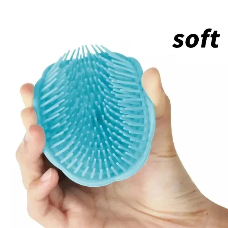 Shower Brush Black Hair Comb Scalp Massagers Round Comb Women Men Hair Scalp Shower Wash Clean Hair Tool 6