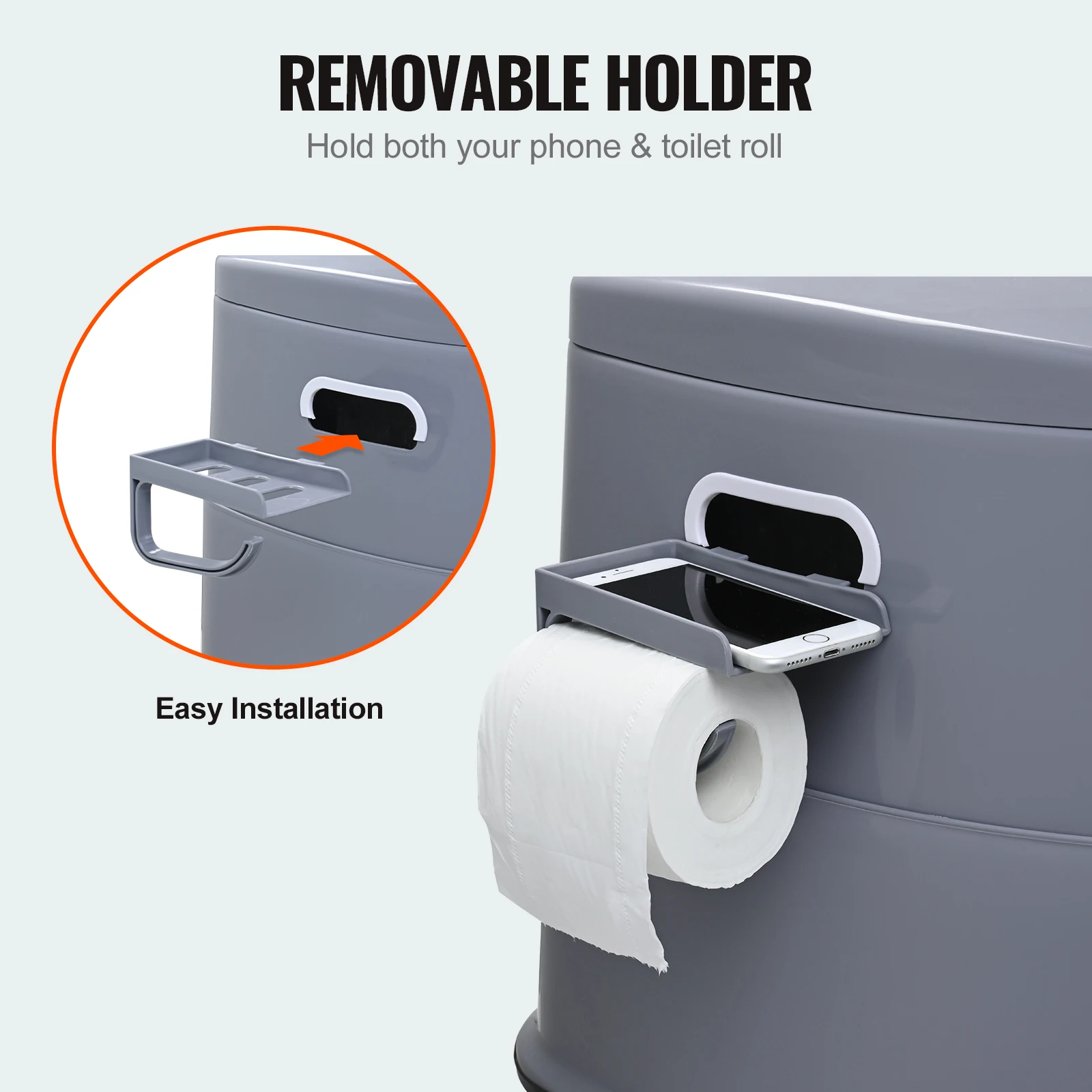 Portable Toilet for Camping with Detachable Inner Bucket