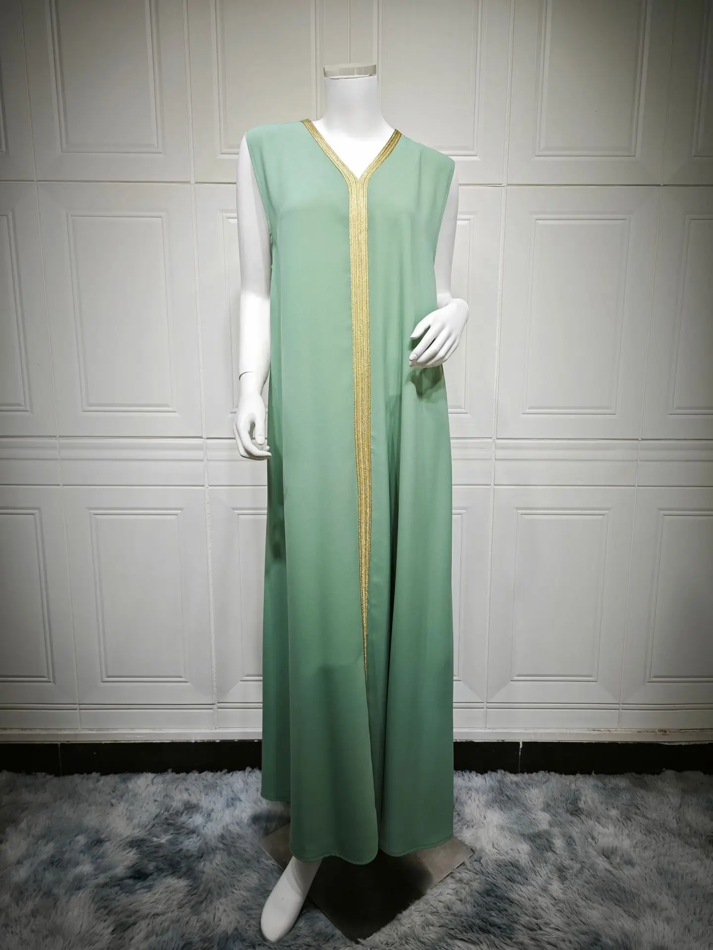 فستان حفلة عيد مسلم للنساء عباية مع فستان داخلي 2...