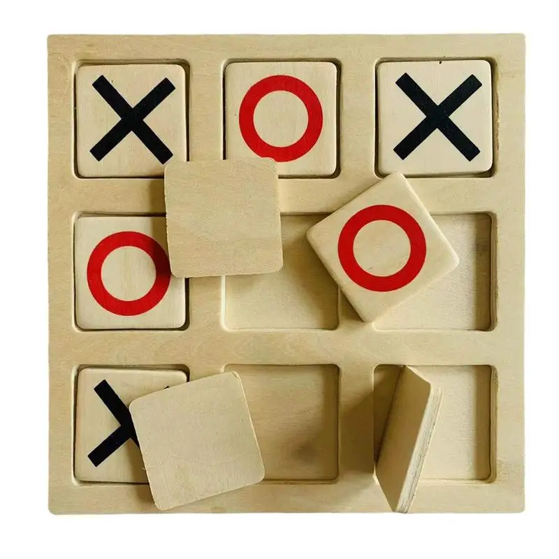 

Tictactoe Board Game Wooden Board Game Toys 3d Travel Of Living Room Decor Coffee Top Table Games Decor Family Game Night