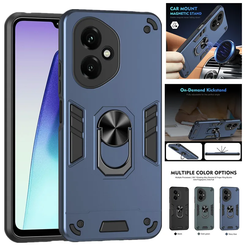 Rugged Military Armor Shockproof Case with Ring Stand Holder