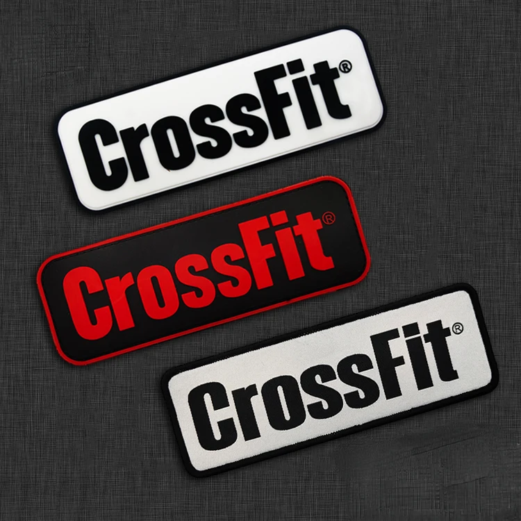 Pvc Apparel Accessories Crossfit Patch Badges Pvc Clothes Stickers