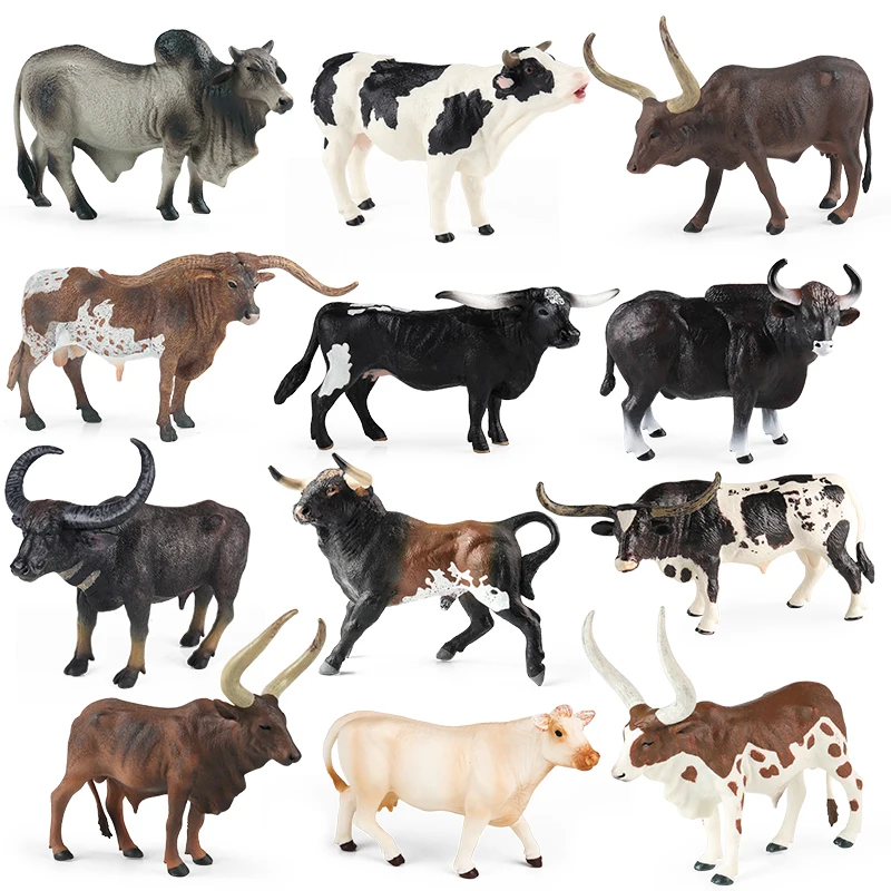 Oenux 家畜闘牛バッファローゼブ牛子牛雄牛 OX 家禽アクション