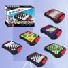 Multifunctional 6-in-1 Family Board Game Collection - Chess, Backgammon, Chinese Checkers, Ludo, Snakes & Ladders, Checkers 1