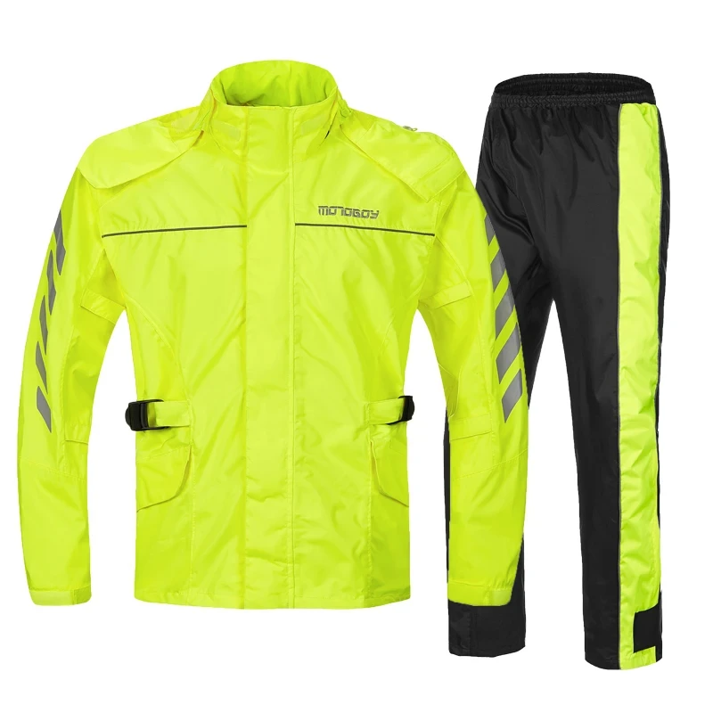 MOTOBOY Motorcycle Raincoat Split Breathable Reflective Motocross Riding Raincoat Rainstorm Prevention Rain Pants Suit