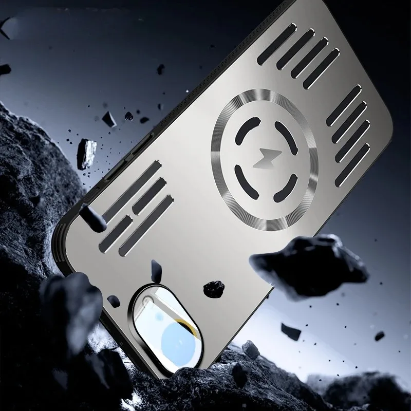 Premium Shockproof Magnetic Metal Case with Heat Dissipation and Lens Protection