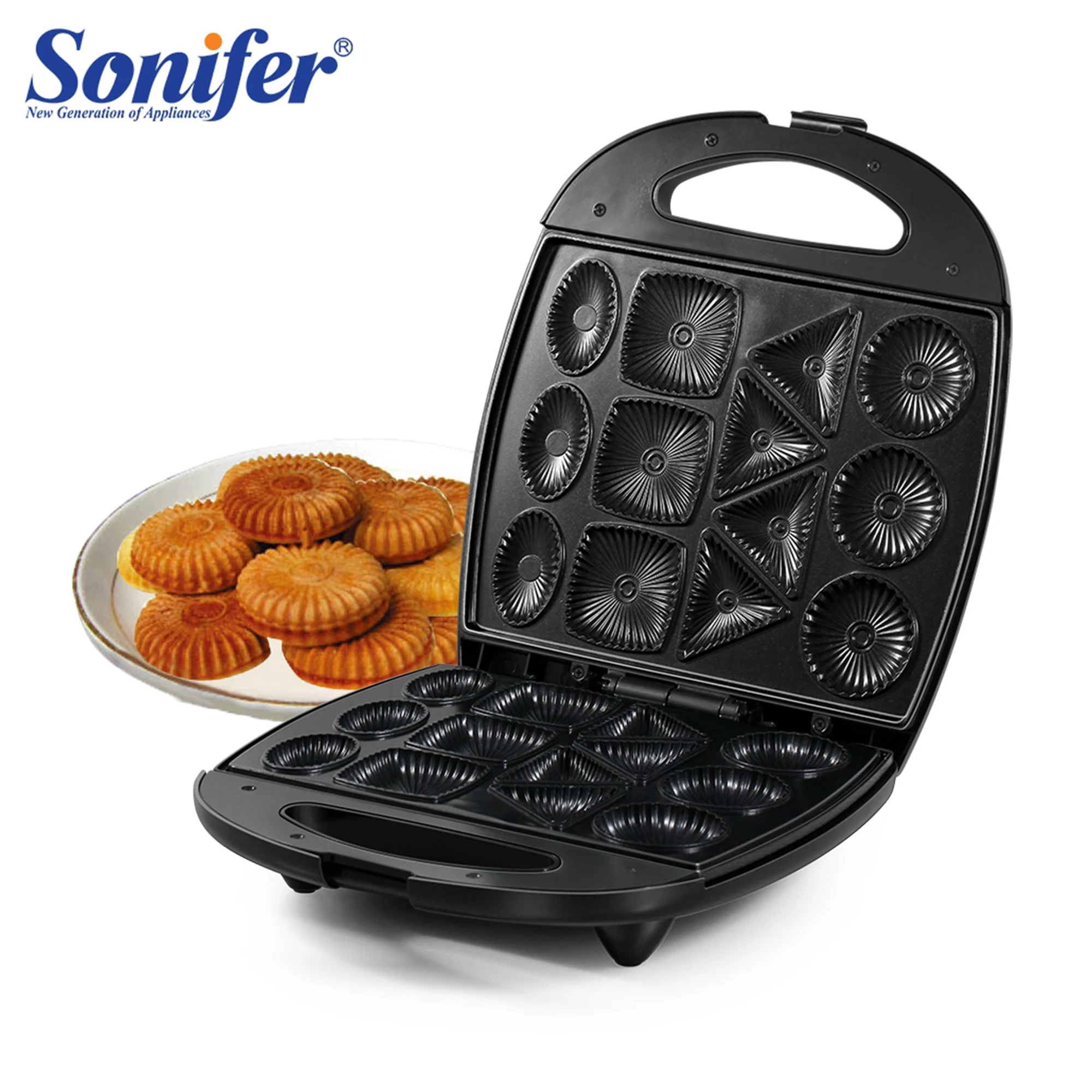 Electric Donut Maker Cooking Kitchen Appliances Bubble Egg Cake Forno Macchina Per La Colazione Waffle Pot Iron Antiaderente Rivestito Sonifer
