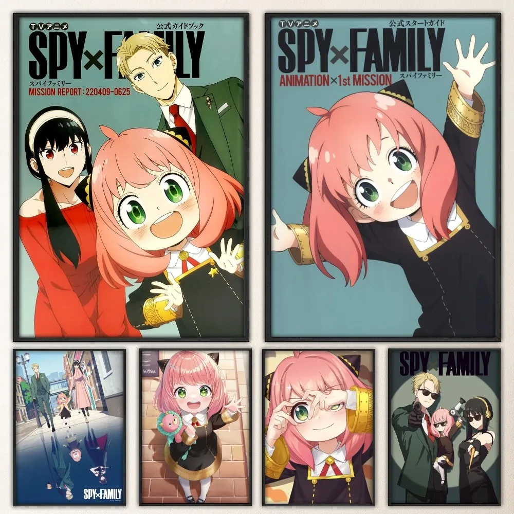 Anime Spy X Family Anya Poster Stampe Poster Pittura Murale Camera Da Letto Soggiorno Wall Bar Ristorante Sticker Large