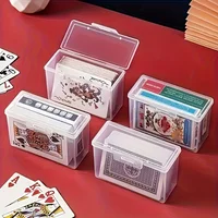 4PCS Poker Card Storage Box, Suitable for Storing Poker Game Cards Business Cards Household Bedroom Desktop Plastic Storage Box 1