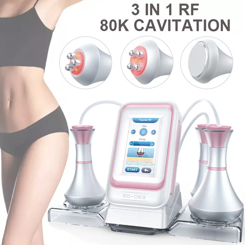 80K Cavitation Radio Frequency Ultrasonic Slimming Machine Multifunction High Frequency Fat