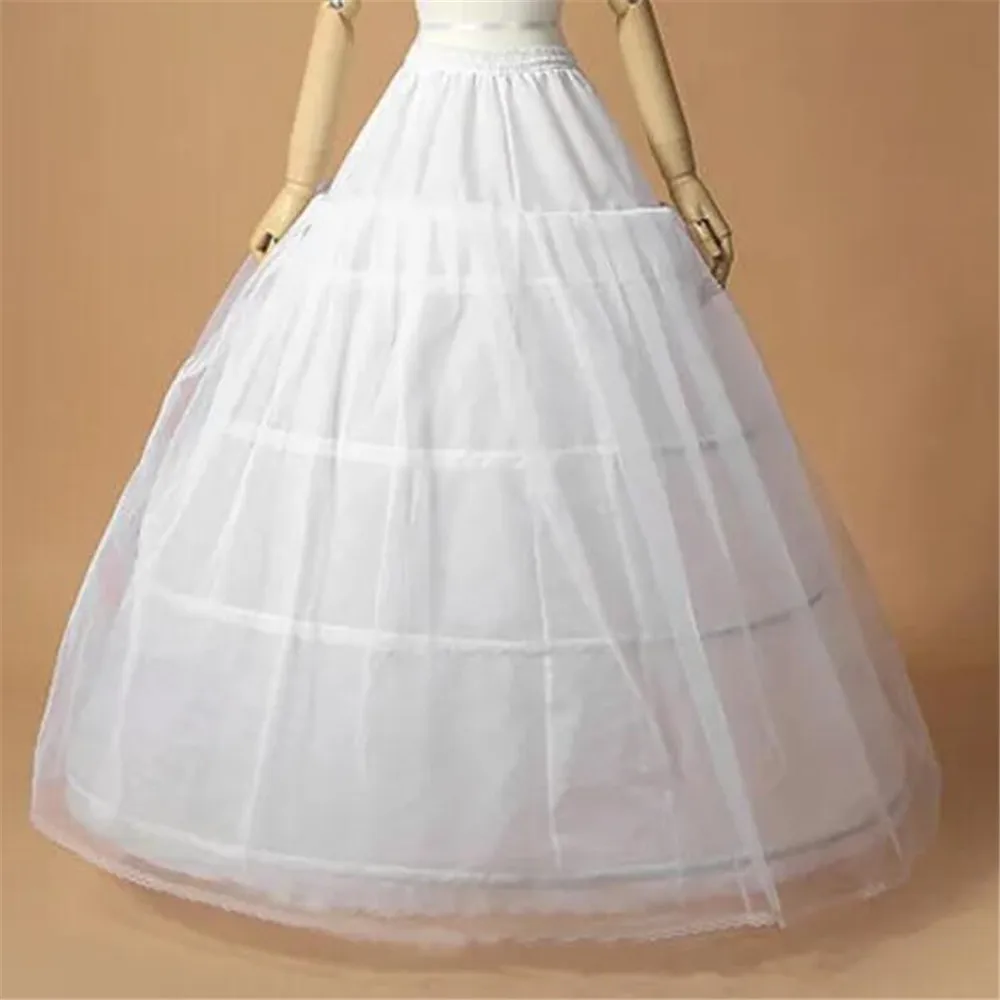 Petticoat Underskirt 3 Hopps Ball Gown Wedding Bridal Dress Jupon Mariage Halka Rockabilly Tulle