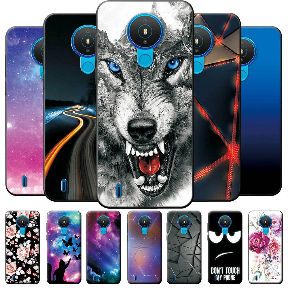 Shockproof Black Silicone Phone Case for Nokia 1.4 - 6.52 Inch Durable Protective Cover