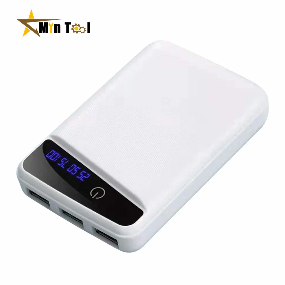 DIY 3*18650 Battery Power Bank Case 3 USB Ports Free Welder Battery Holder Shell No Soldering Storage Box for Phone Charger 5