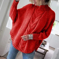 Vintage Inspired Cable Sweater  Women's Loose Fit High Neck Pullover  Fall  Winter Style Casual Everyday Autumn Wint - Image 2