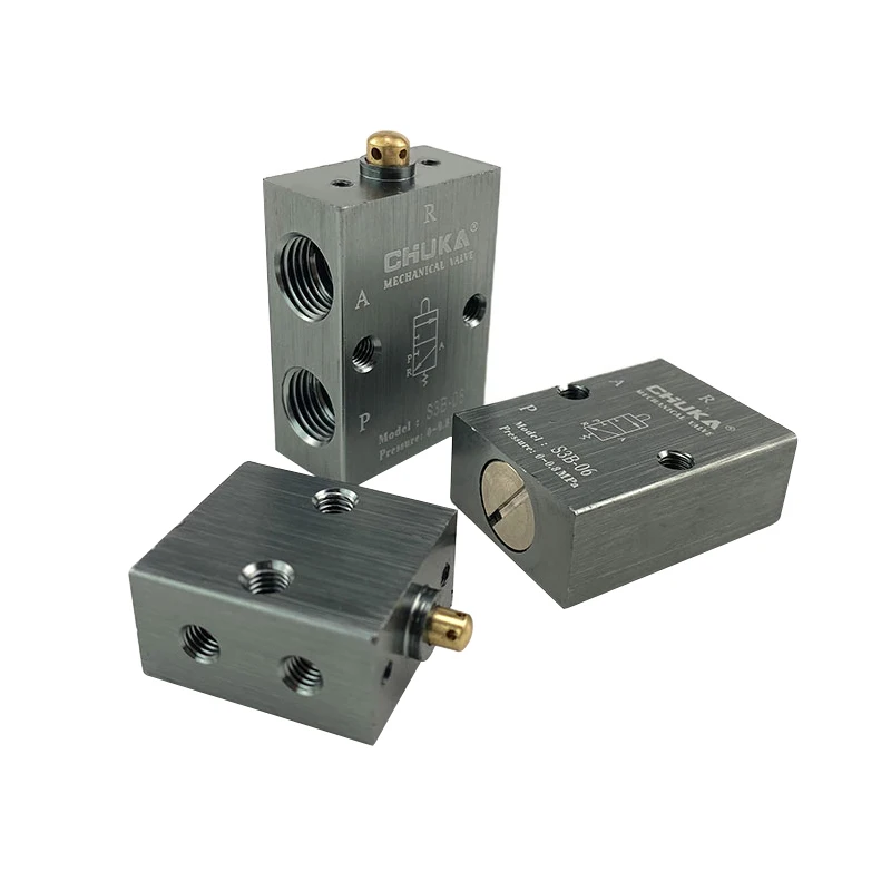Válvula de Dedal Mecânica de Três Vias de Duas Posições Pneumática S3b08 S3b-06 S3b-m5