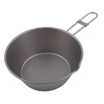 야외 티타늄 시에라 컵 초경량 접이식 캠핑 그릇, 하이킹 캠핑 용품 장비, 냄비 식기