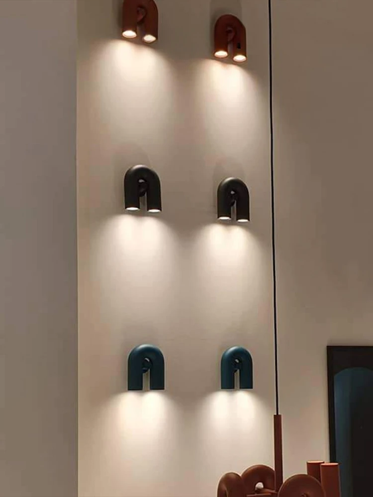 Description Picture 4 of itemU-shaped minimalist creative LED bedside reading light simple personality living room background wall water pipe wall light