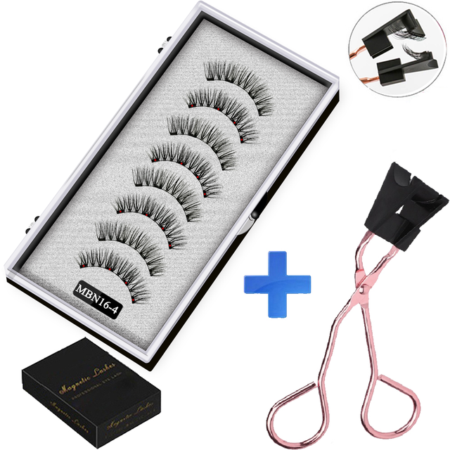 4 Magnet Magnetic Eyelashes Natural Long 3D Mink Lashes Magnetic False Eyelashes Extension with Faux Cils Magnetique 2022 New