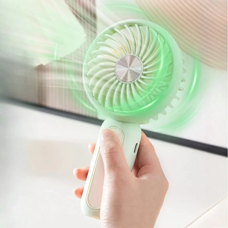 Portable USB Rechargeable Handheld Fan with Phone Holder Functionality - Compact and Multifunctional Summer Gift