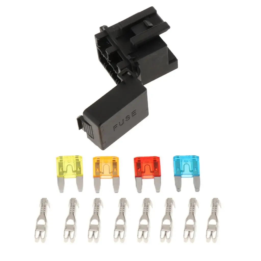 4 Way Blade Fuse Box & 1 Way Relay Box Combo Holder / Block for RV/Boat/Tanker/Trailer/Marine/Truck/SUV/Camper fuse box holder,fuse box,marine fuse block
