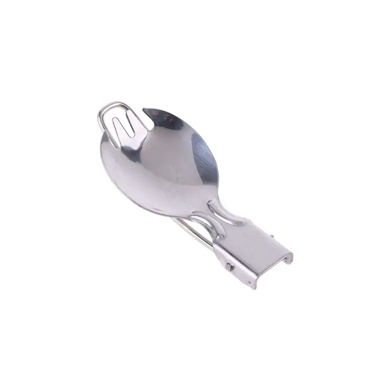 

Foldable Spork Fork Spoon Stainless Steel Hiking Camping Cook