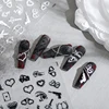 1 Sheet 5D Realistic Relief Sexy Night Life Gun Poker at Lane End Neon Area Adhesive Nail Art Stickers Decals Manicure Charms 3