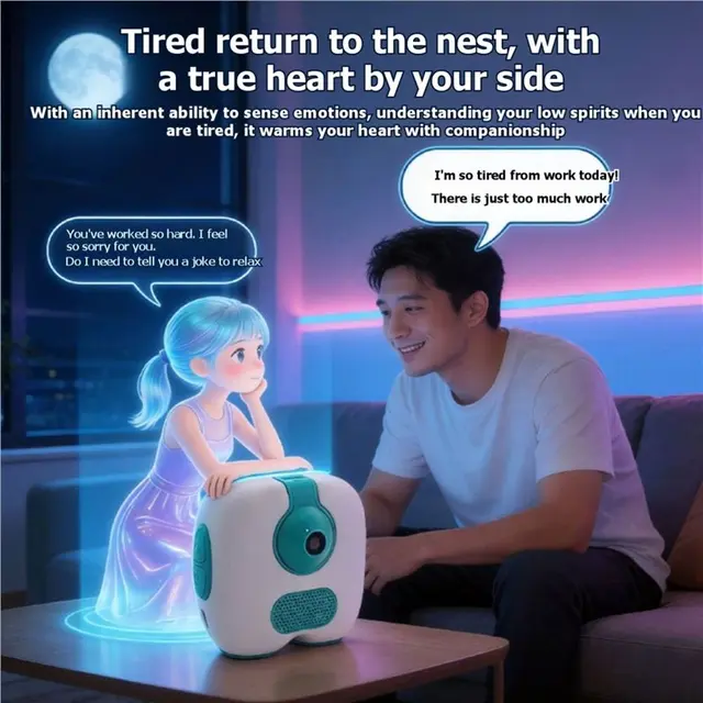 AI Intelligent Robot Interactive Voice Assistant With Wi-Fi Version Smart Clock Image Recognition Storytelling Functionality 1