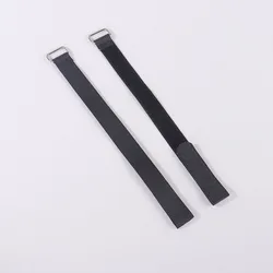 Heavy Duty Nylon Adjustable Cinch Straps with Metal Buckle - 300mm (Black 5pcs)