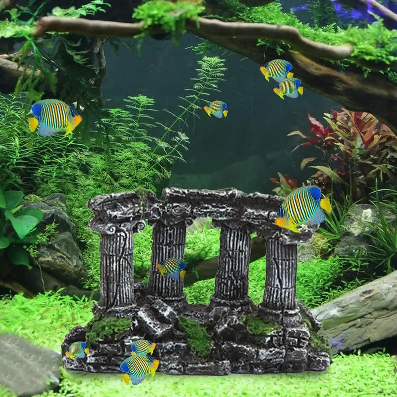 Fish Tank Decorations Vintage Roman Column 3