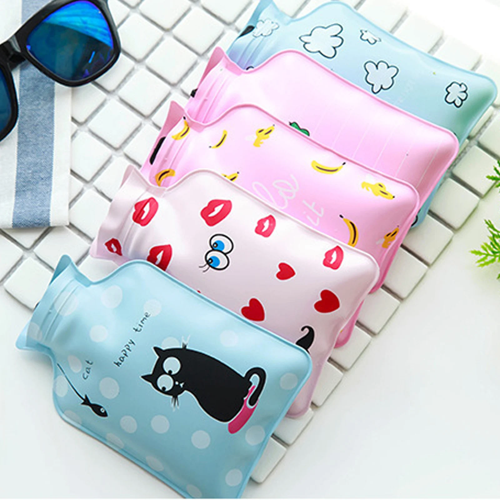 Cute Kawaii Hot Water Bag Hot Water Bottle Winter Feet Hand Warmer Portable Pocket Warm Jug Bag For Women Girls Children 500ml