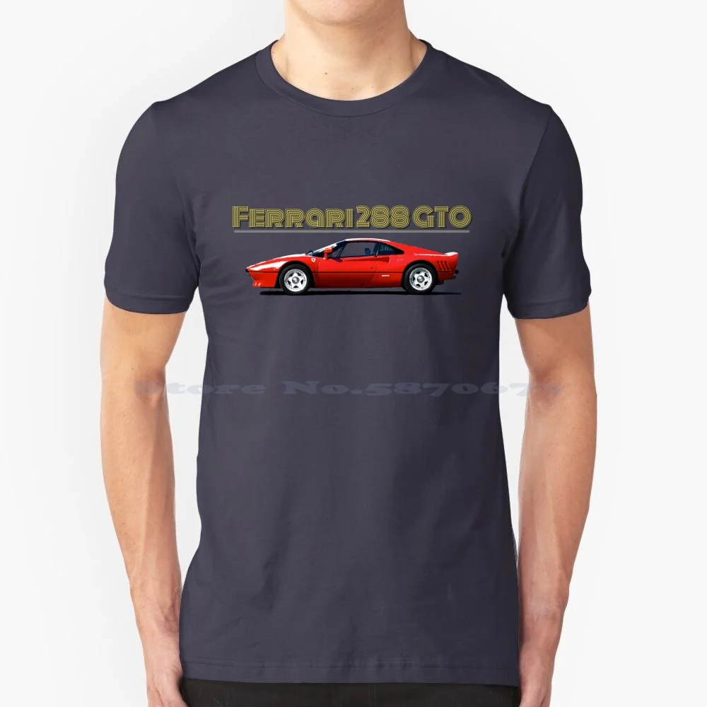 Vintage Classic 80S 288 Gto T Shirt 100% Cotone Tee Classic F40 Petrolhead Italian Aesthethic Retro Pininfarina Old Classic 80S