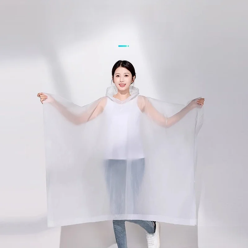두꺼운 재사용 가능 성인용 망토형 우비 야외 여행 하이킹 스타일 우비 사이클링 레인 판초 1인용 PVC 매트...