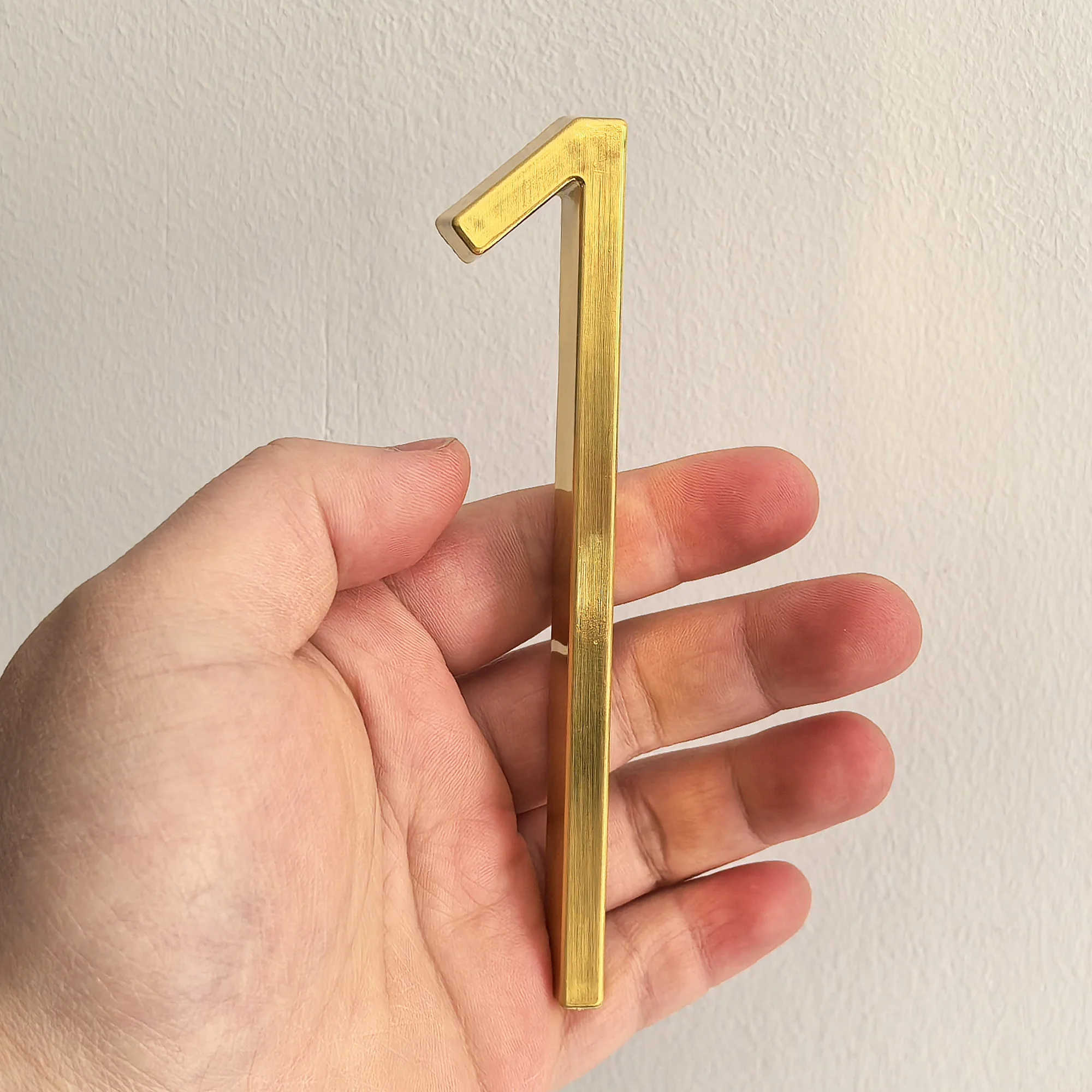 House number signs Door signs House numbers Number plate 125mm Floating House Number Outdoor 5 inch Golden Zinc Alloy Letter Apartment Door Numbers Mailbox Address Sign #0-9 With Screws