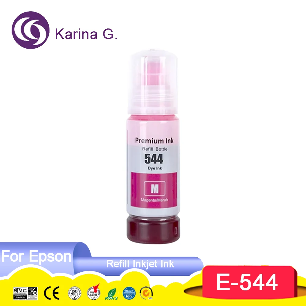 544 T544 Premium Color Compatible Bottle Water Based Refill Inkjet Ink for EcoT