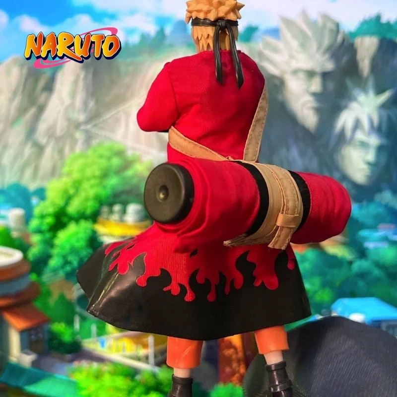 

Naruto Shf Series Anime Uzumaki Naruto Handmade New Scroll Immortal War Robe Cloak Suitable for 1/12 Size Movable Humanoid Toy