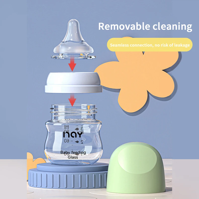 Dr.isla Newborn Feeding Bottles 80ML/160ML Baby Bottle Glass Bottles Anti-flatulence Milk Feeding Infant BPA free milk bottle feeding bottle glass milk bottle