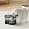 Cat Water Fountain with USB Auto Filter Recirculate Transparent Black Cat Drinker Ultra-Quiet Automatic Pet Drinking Dispenser 2