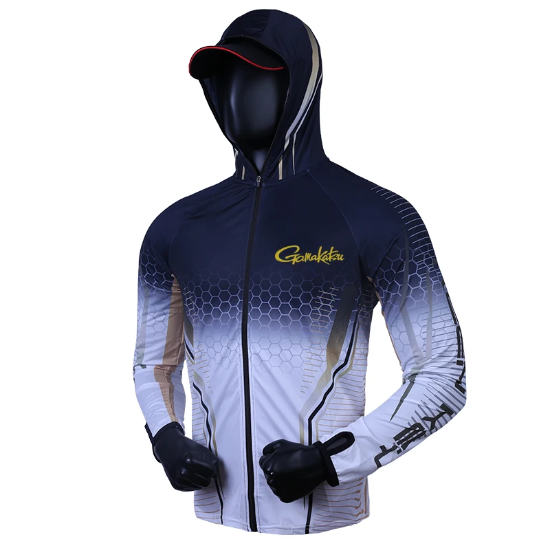 Gamakatsu Summer Fishing Clothings Quick Dry Sun Protection Fishing Shirts Anti-UV Camping Hiking Clothes Jerseys