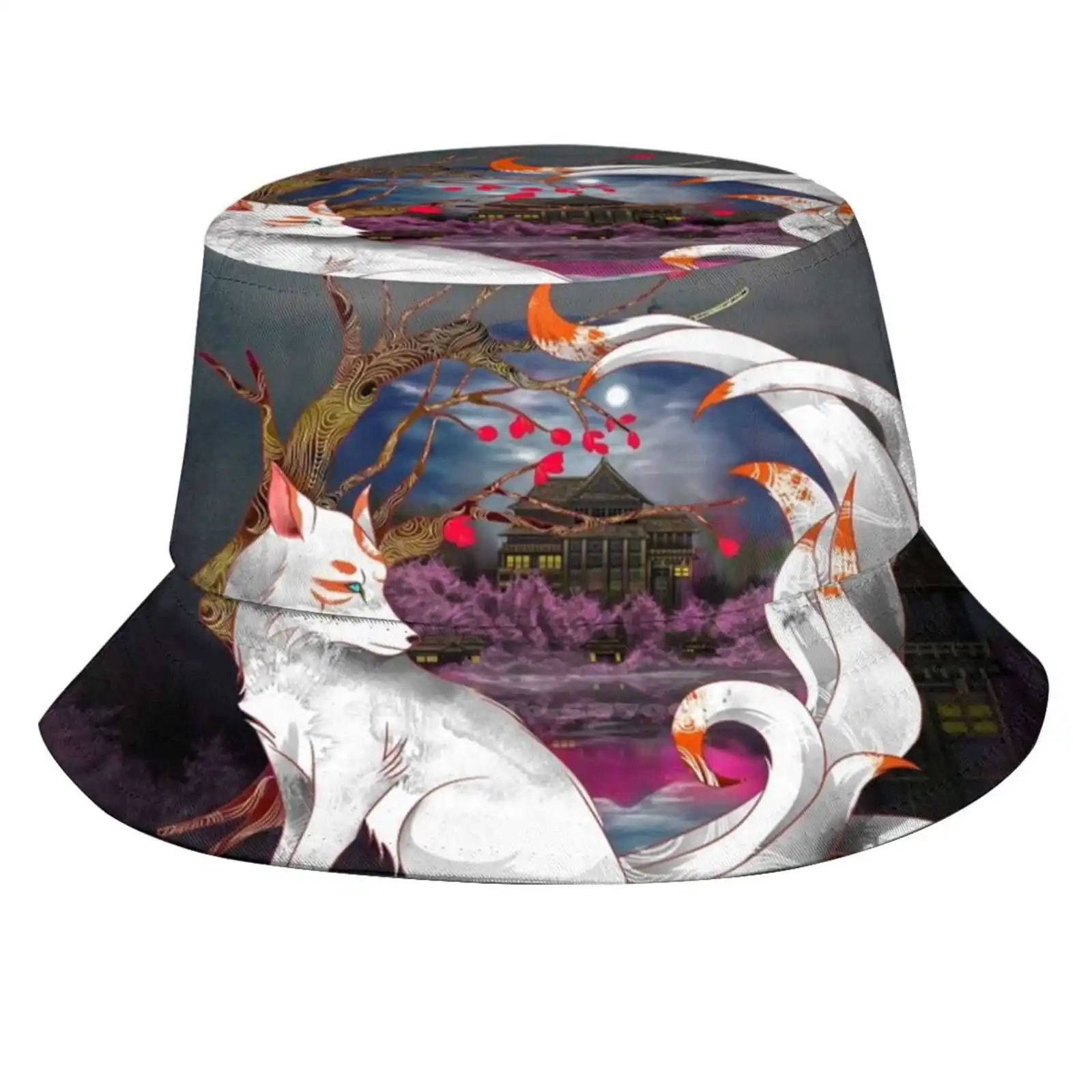 Nel Foro Di Volpe Donna Uomo Cappelli Da Pescatore Cappelli Da Pescatore Volpe Ninetails Kyubi Kyubii Folklore Story Fiction Fables White Sakura